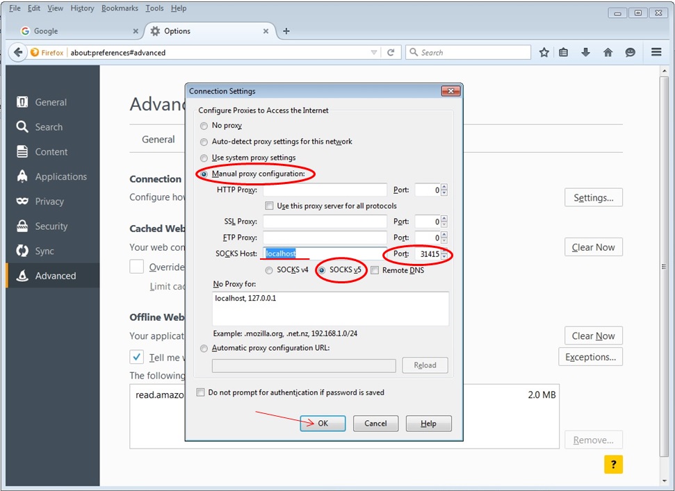 ssh tunnels to access webpage through ssh proxy