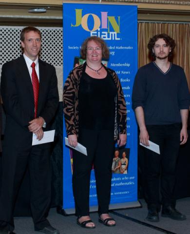 Left to right: Arjuna Flenner, Andrea Bertozzi, Vlad Voroninski