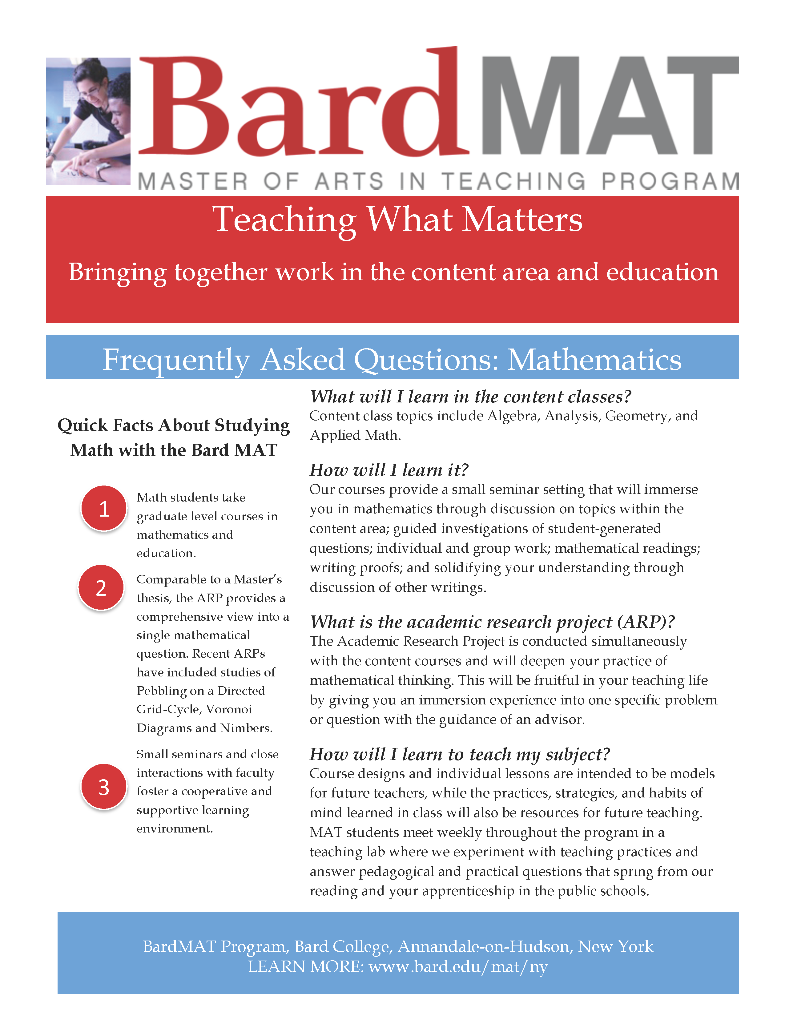 Bard College Mat Program In Mathematics Accepting Applications