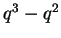 $ q^3 - q^2$
