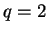 $ q = 2$