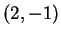 $ (2,-1)$