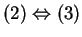 $ (2) \Leftrightarrow (3)$