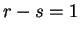 $ r - s = 1$