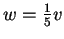 $ w = \frac 15 v$