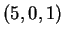$ (5,0,1)$
