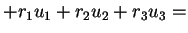 $ + r _ 1 u _ 1 + r _ 2 u _ 2 + r _ 3 u _ 3 =$