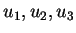 $ u _ 1, u _ 2, u _ 3$