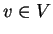 $ v \in V$