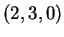 $ (2,3,0)$