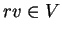 $ rv \in V$