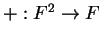 $ +:F^2 \rightarrow F$