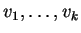 $ v _ 1,\dots, v _ k$