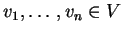 $ v_1,\ldots, v_n \in V$