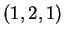 $ (1,2,1)$