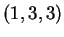 $ (1,3,3)$