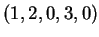 $ (1,2,0,3,0)$