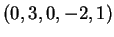 $ (0,3,0,-2,1)$