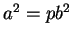 $ a^2 = p b^2$