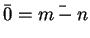 $ \bar 0 = \bar {m-n}$