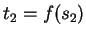 $ t_2 = f(s_2)$