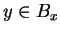 $ y \in B _ x$