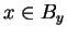 $ x \in B _ y$