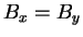 $ B _ x = B _ y$