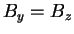 $ B _ y = B _ z$