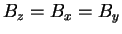 $ B _ z = B _ x = B _ y$