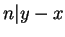 $ n \vert y-x$