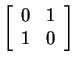 $ \left[\begin{array}{rr}0&1\  1&0\end{array}\right]$