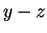 $ y-z$