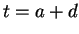 $ t = a + d$