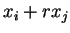 $ x _ i + r x _ j$