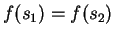 $ f(s _ 1) = f(s _ 2)$