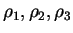 $ \rho _ 1, \rho _ 2, \rho _ 3$