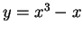 $ y = x^3 - x$
