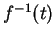 $ f^{-1} (t)$
