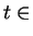 $ t \in$