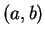 $ (a,b)$