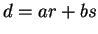 $ d = ar + bs$