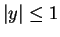 $ \vert y\vert \leq 1$