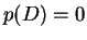 $ p(D) = 0$