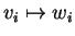 $ v _ i \mapsto w _ i$