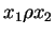 $ x _ 1 \rho x _ 2$