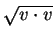 $ \sqrt{v \cdot v}$