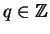 $ q \in \mathbb{Z}$