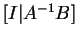 $ [I\vert A^{-1} B]$