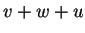 $ v + w + u$